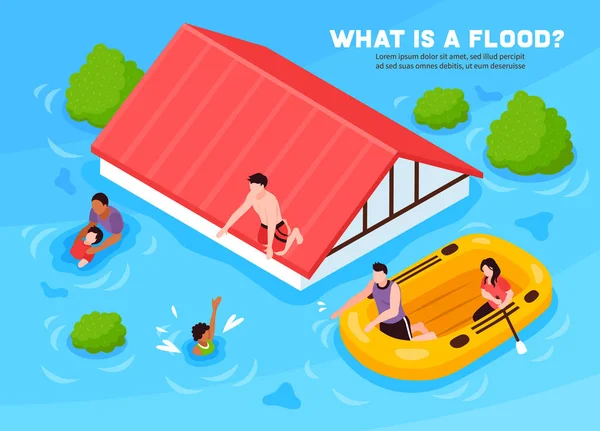 Flood Vector Illustration — Stock Vector