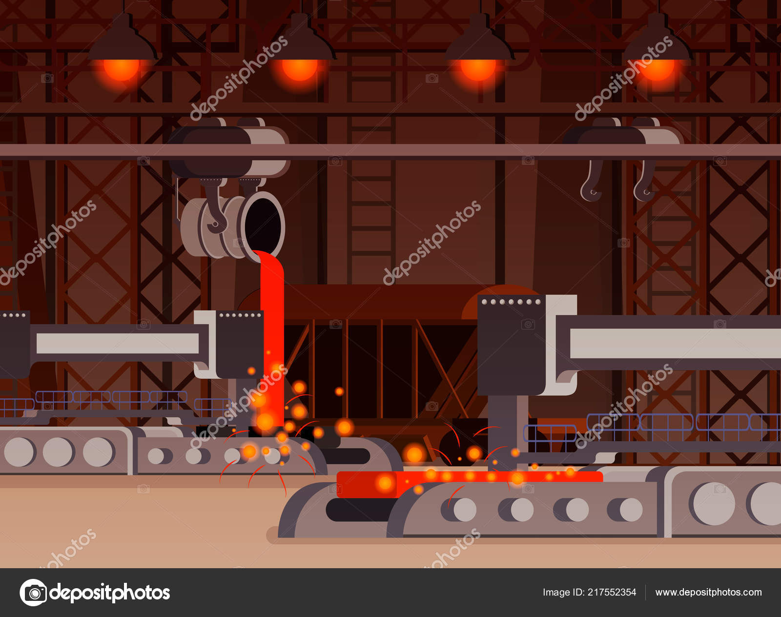 Steel Production Flat Composition Stock Vector Image by ©macrovector #217552354 Steel Production Flat Composition Stock Vector Image by ©macrovector #217552354