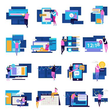 İnsanlar Apps Icon Set