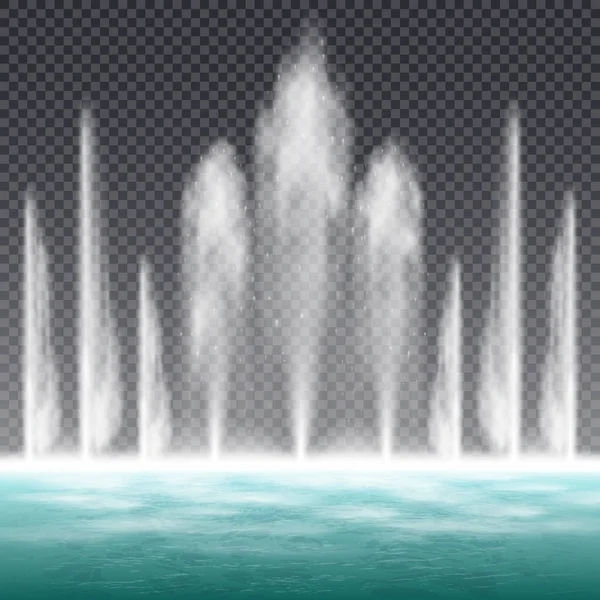 Fountain Realistic Transparent — Stock Vector