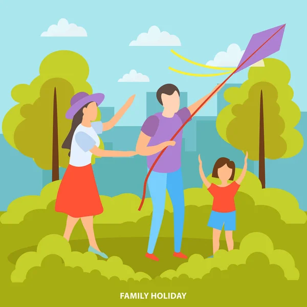 Familia Fondo ortogonal al aire libre — Vector de stock