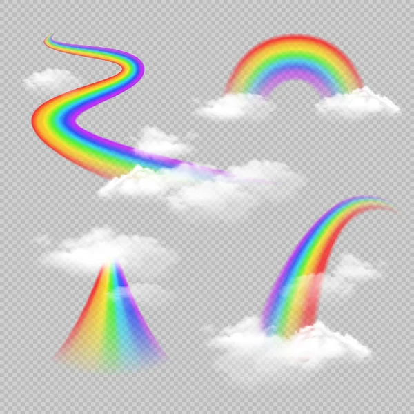 Conjunto realista arco-íris — Vetor de Stock