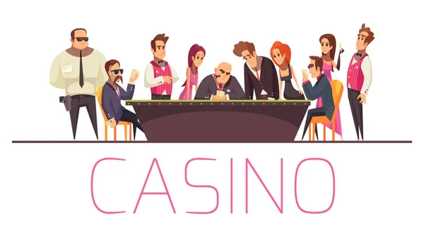 賭博のカジノの人々 の背景 — ストックベクタ