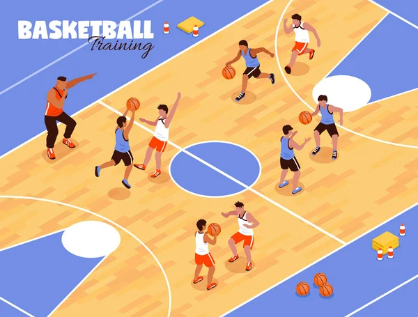 Équipe de basketball pour enfants Contexte — Image vectorielle