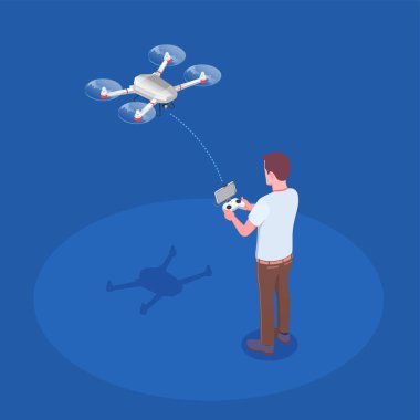  Uzaktan kontrollü Quadrocopter kompozisyon 