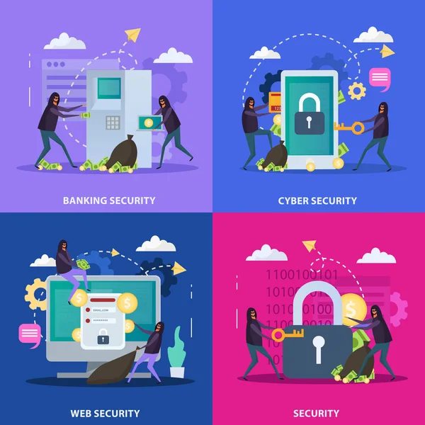 网络安全平台设计理念 — 图库矢量图片
