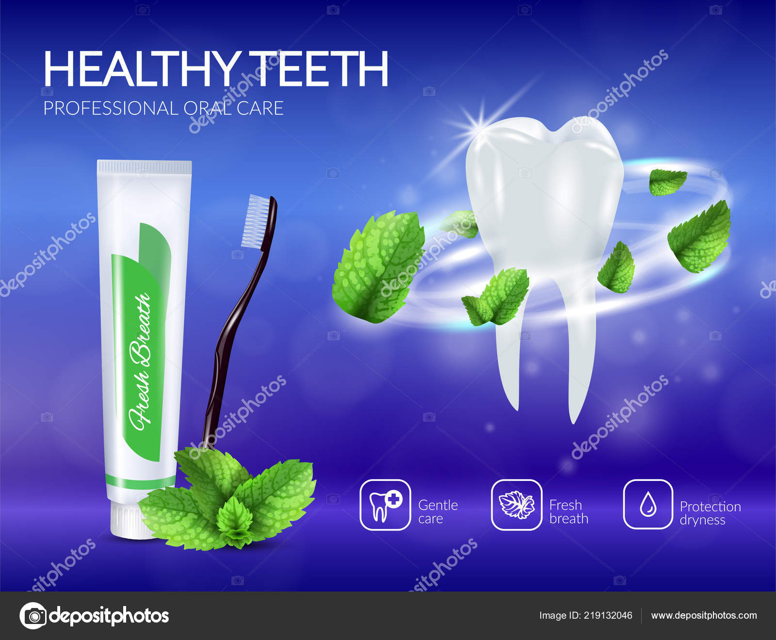 Dental Care Products Realistic Poster Stock Vector Image by ©macrovector 219132046