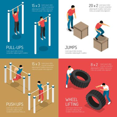 Workout Isometric Design Concept