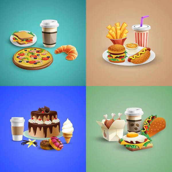 Fast Food Cartoon Concept