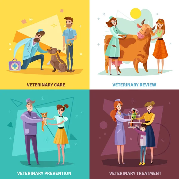 Concept de conception des médecins vétérinaires — Image vectorielle