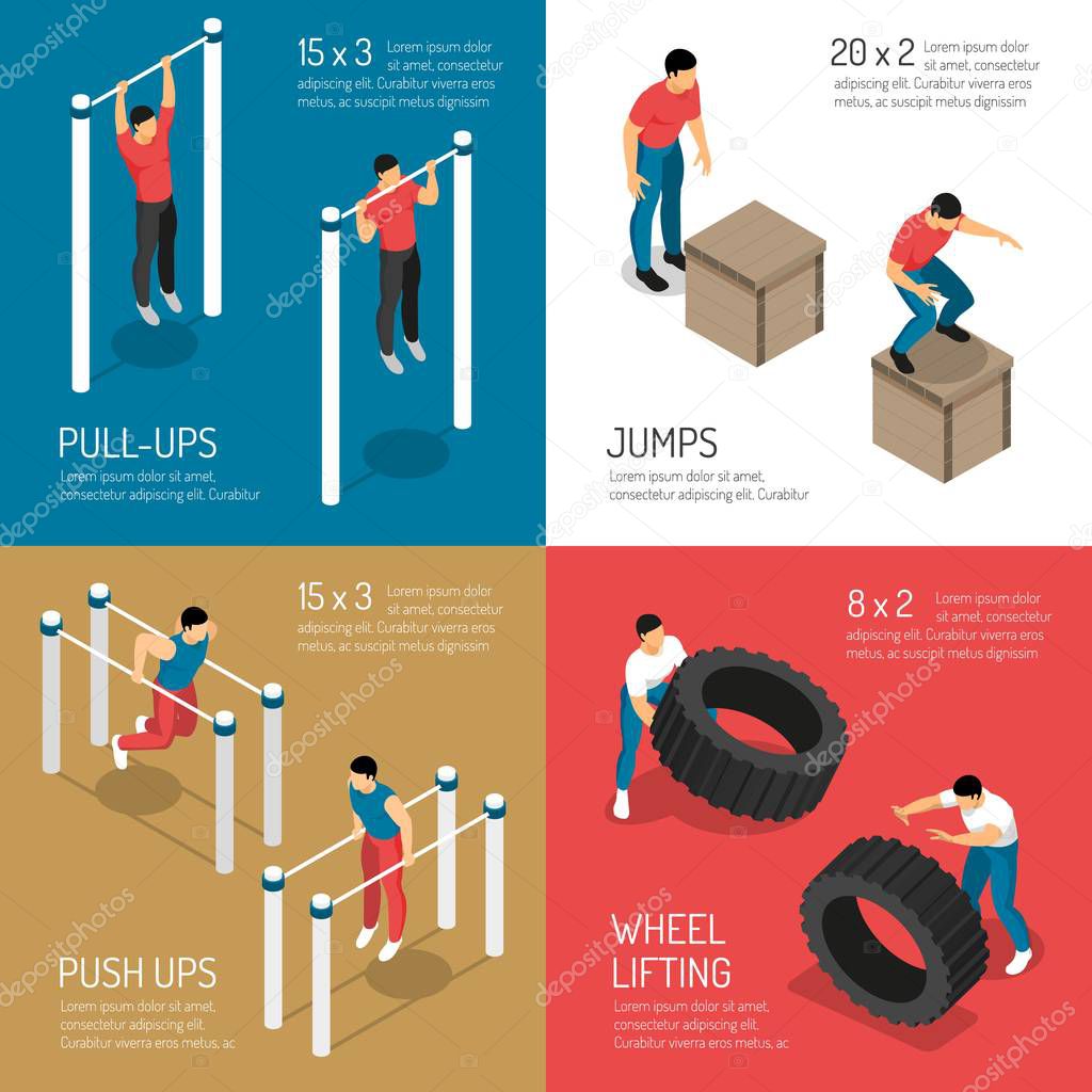 Workout Isometric Design Concept