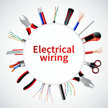 Elektrik kablolar gerçekçi çerçeve