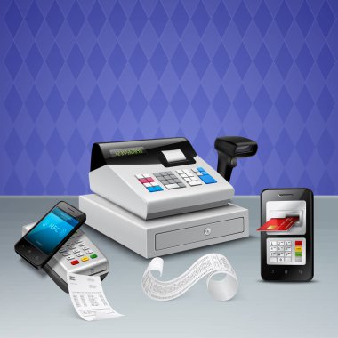 Elektronik ödeme gerçekçi kompozisyon