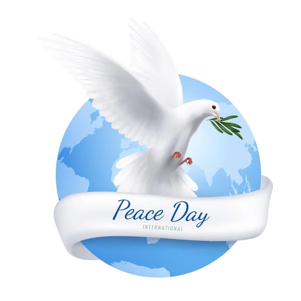 Emblème de colombe blanche — Image vectorielle