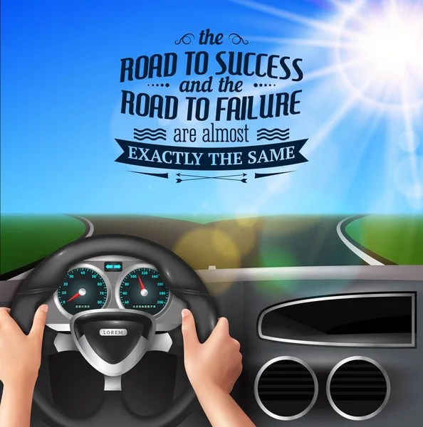 Road To Success Quotes — 图库矢量图片