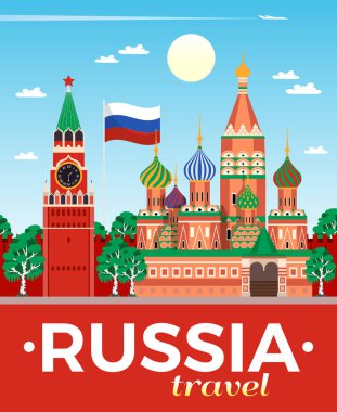 Rusya seyahat poster 