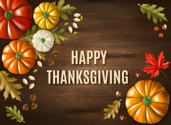 Affiche du jour de Thanksgiving — Image vectorielle