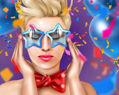 Kadın gerçekçi Carnival Poster 
