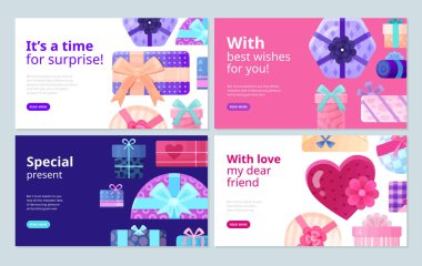 Konsept ambalaj hediyeler sunar 