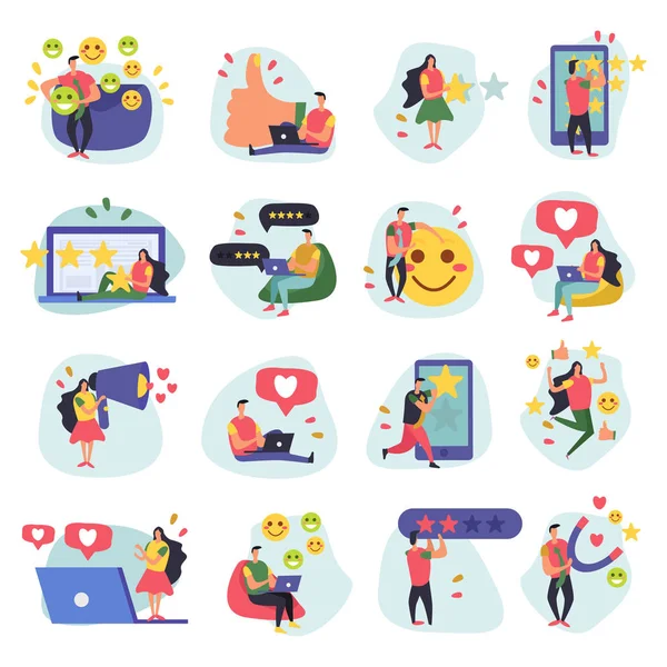 Customer Relationship Icons Collection — Stock Vector