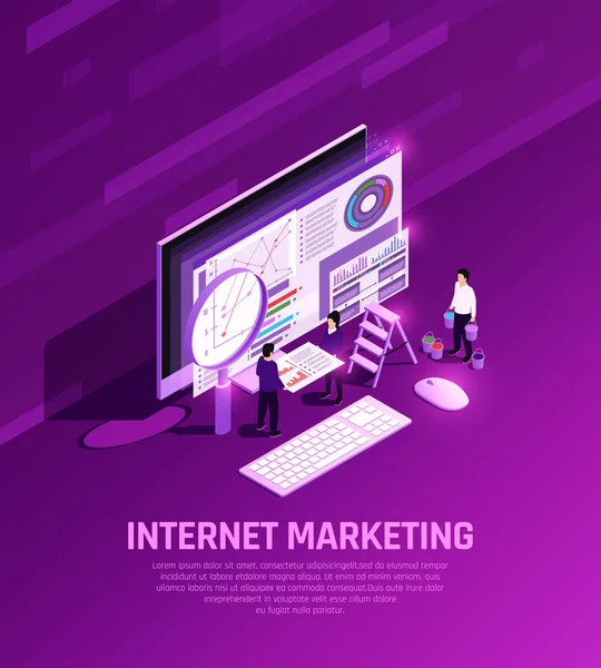 Marketing Online fundo brilhante — Vetor de Stock