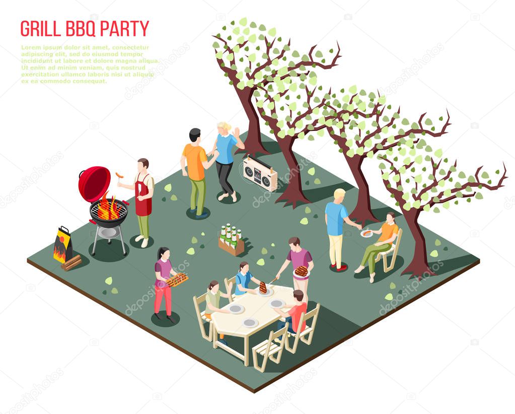 Backyard Barbecue Party Background