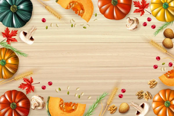 Thanksgiving Day Multicolore Composition — Image vectorielle