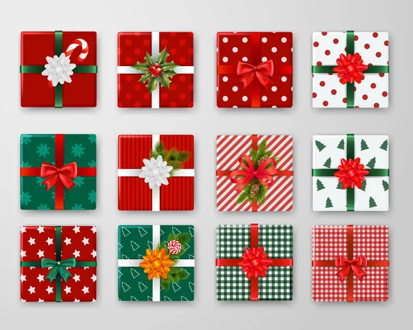Caixas de Natal Design Set — Vetor de Stock