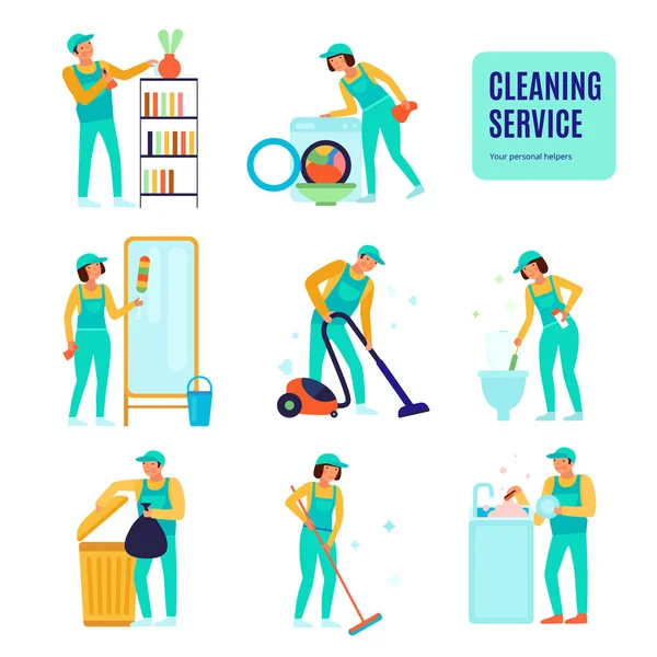 Schoonmaak service icons set — Stockvector