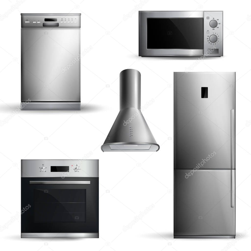 Realistic Kitchen Appliances Set