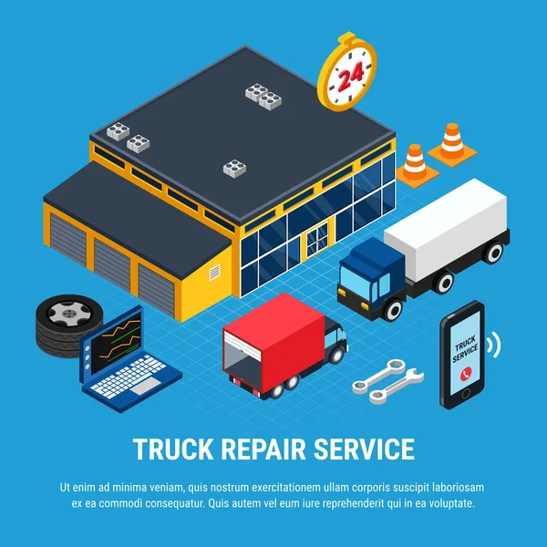 Conceito de serviço de caminhão —  Vetores de Stock