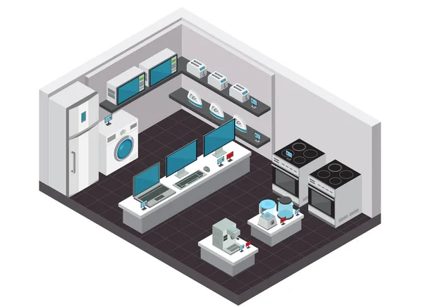 Fogyasztói elektronikai áruház — Stock Vector