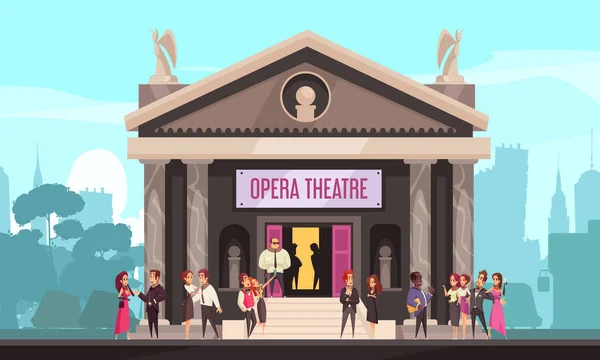 Opera Theater gebouw — Stockvector