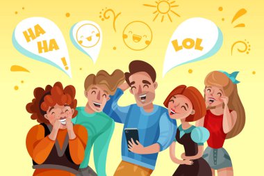 Laughing People Illustration clipart