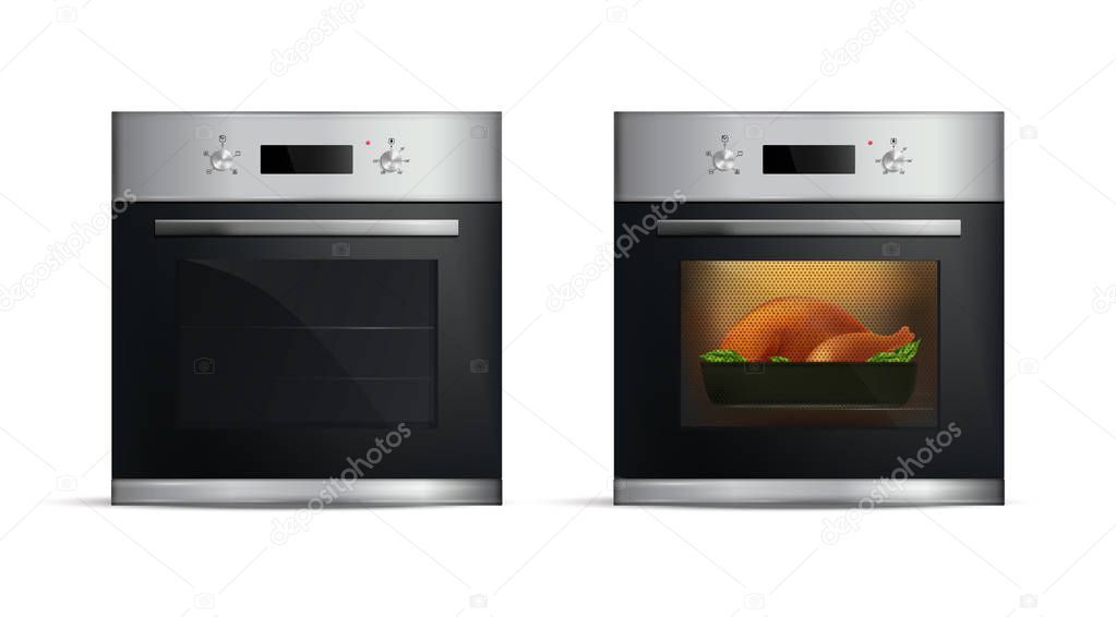 Realistic Ovens Set