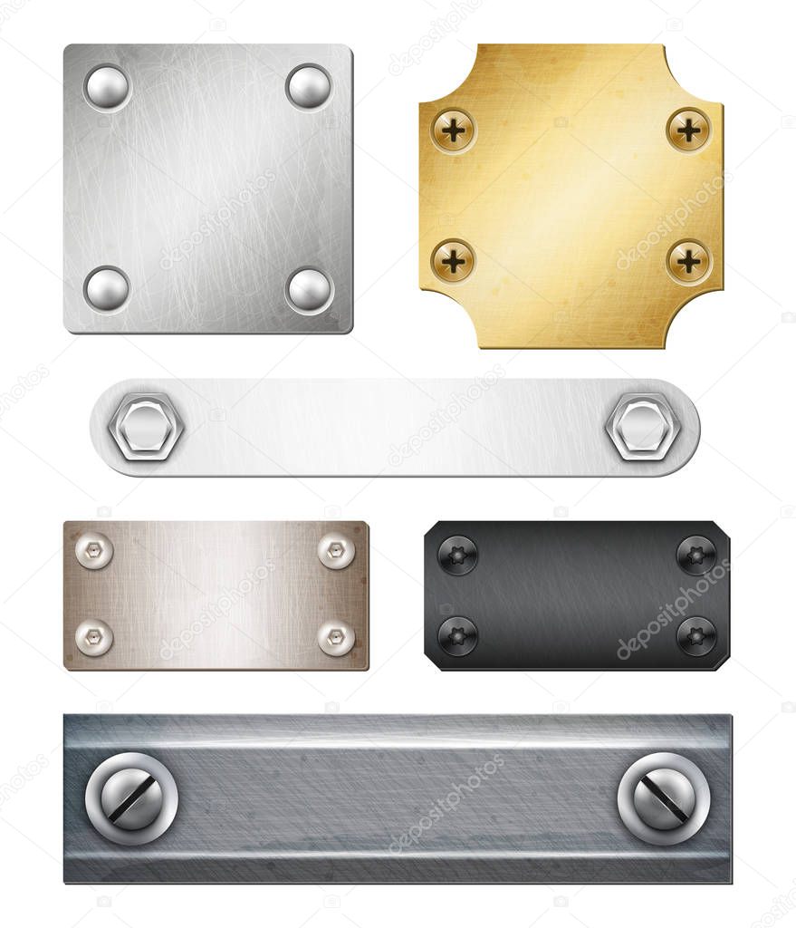 Realistic Metal Plates With Fasteners