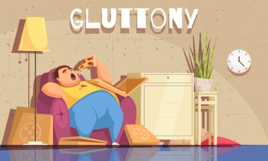 Gluttony Background Illustration clipart