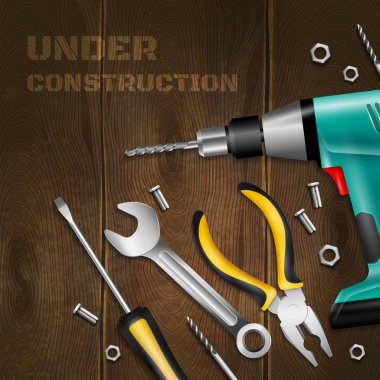 İnşaat ahşap arka plan altında