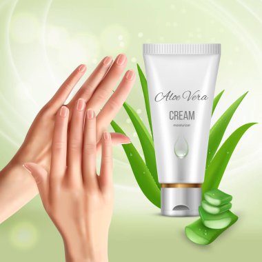Aloe el kremi arka plan