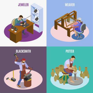 Craftsman Isometric Concept clipart