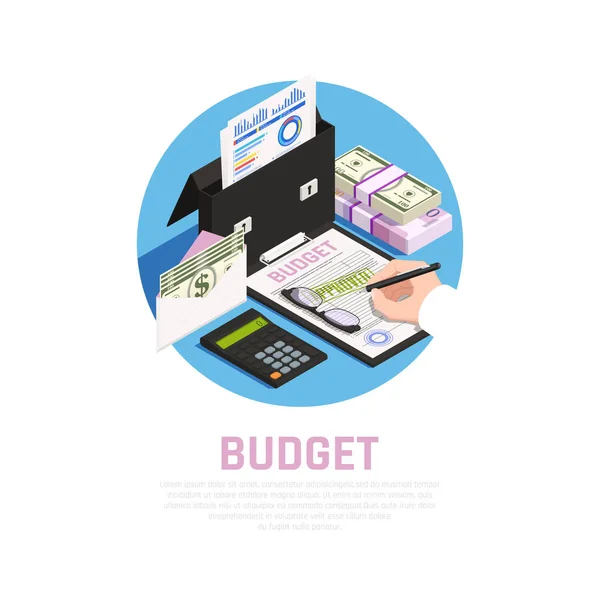 Rachunkowości budżetu izomerycznego — Wektor stockowy