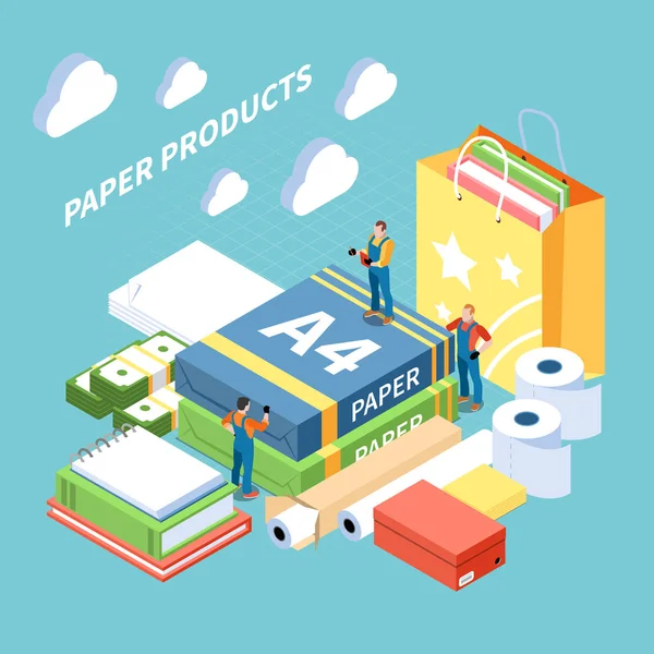 Concept papierproductie — Stockvector