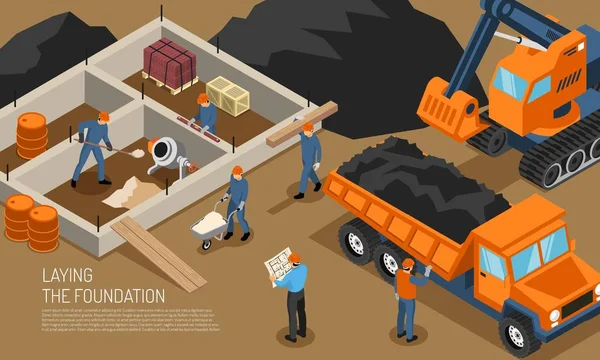 Chantier de construction bâtiment fond — Image vectorielle