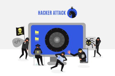 Hacker grup illüstrasyon