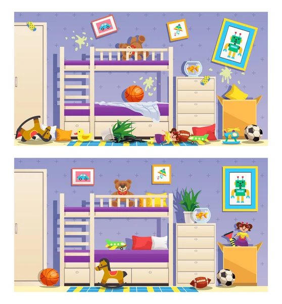 Banners interiores de habitación para niños — Archivo Imágenes Vectoriales