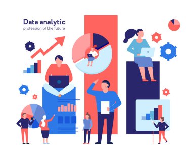 Veri Analytics düz kompozisyon 