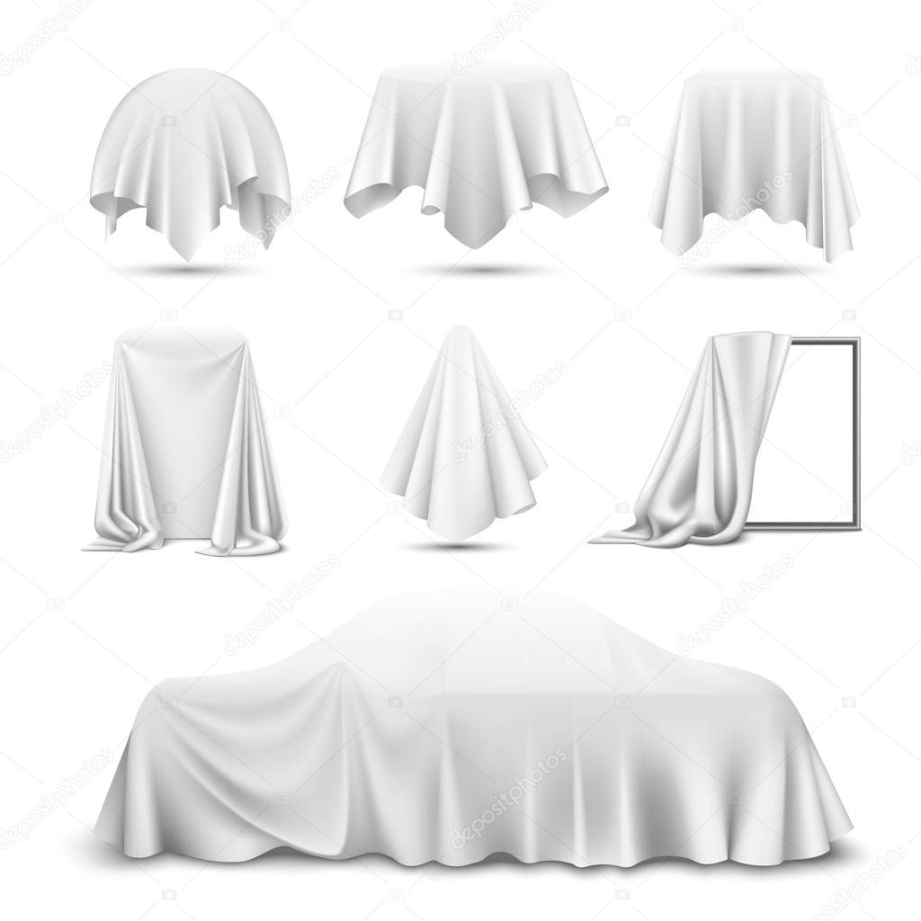 Cloth Covered Objects Realistic Set