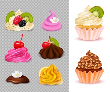 Cupcake Oluşturucu gerçekçi kümesi 