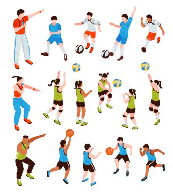 Genç sporcular izometrik Set