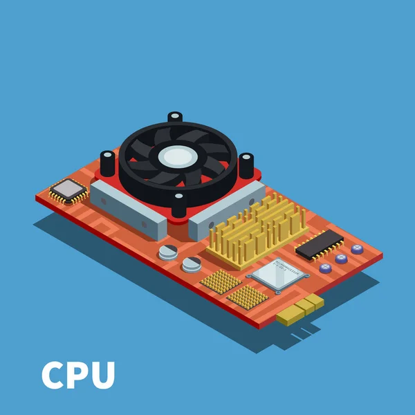 半導体等尺性ポスター — ストックベクタ